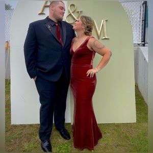 Revelry Terracotta Velvet Dress